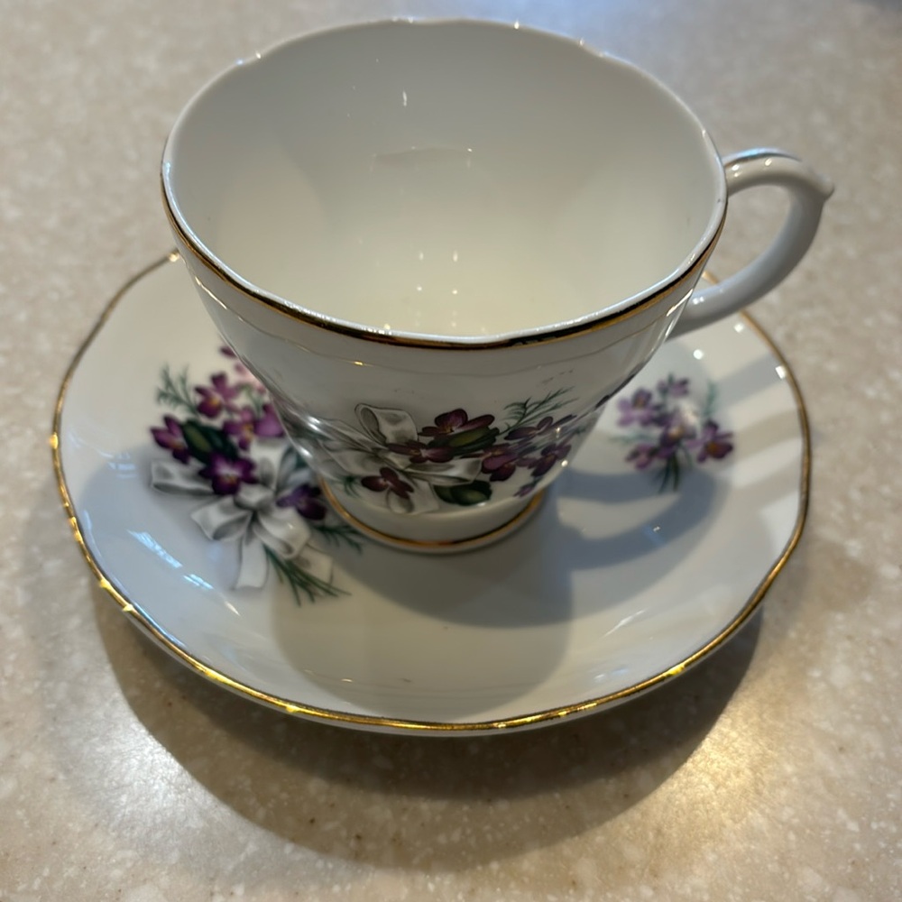 Mother’s Day Vintage English Tea Cup and Saucer Liverpool Road Pottery